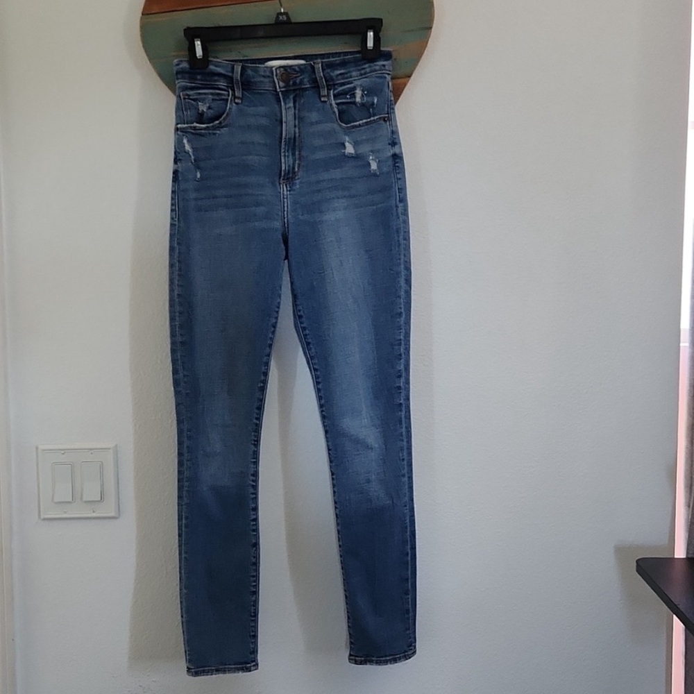Abercrombie The Super Skinny Curve Love High Rise jeans